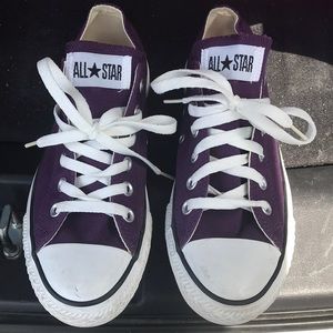 Purple low-top Converse
